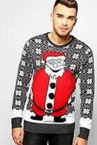 Boohoo Santa Padded Effect Christmas Jumper