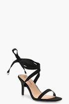 Boohoo Wide Fit Wrap Strap Two Part Heels