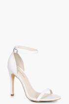 Boohoo Jemima Wide Fit Two Part Sandal White