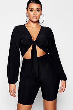 Boohoo Plus Slinky Cycle Short