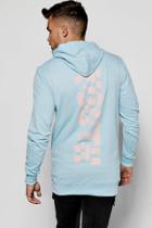 Boohoo Youth Graphic Hoodie Blue