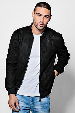 Boohoo Faux Suede Bomber Jacket