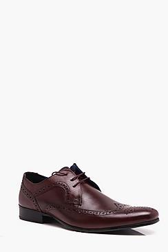 Boohoo Real Leather Emboss Formal Shoe