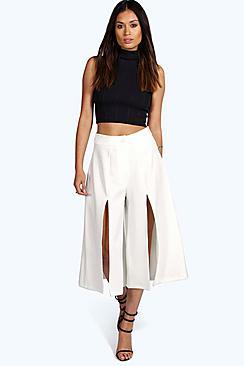 Boohoo Verity Split Side Longer Leg Culotte