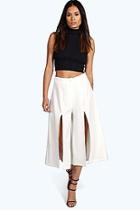 Boohoo Verity Split Side Longer Leg Culotte