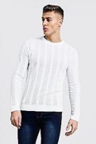 Boohoo Lightweight Ladder Knit Jumper