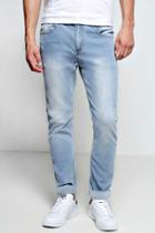 Boohoo Stone Washed Stretch Skinny Fit Jeans Blue