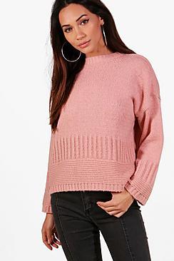 Boohoo Petite Camilla Wide Sleeve Oversized Jumper