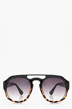Boohoo Amber Ombre Bridge Sunglasses
