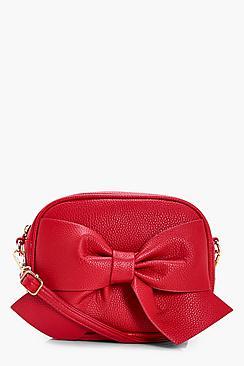 Boohoo Millie Bow Front Cross Body Bag