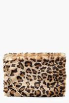 Boohoo Faux Fur Leopard Cross Body Bag