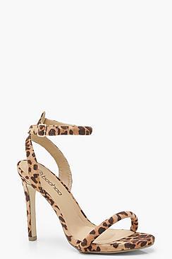 Boohoo Leopard Two Part Heels