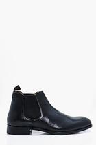 Boohoo Black Real Leather Chelsea Boots