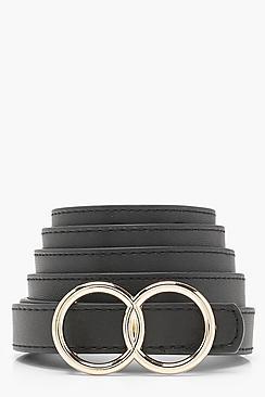 Boohoo Plus India Double Ring Buckle Belt