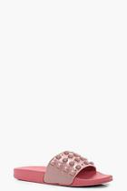 Boohoo Ellie Stud & Diamonte Detail Slider