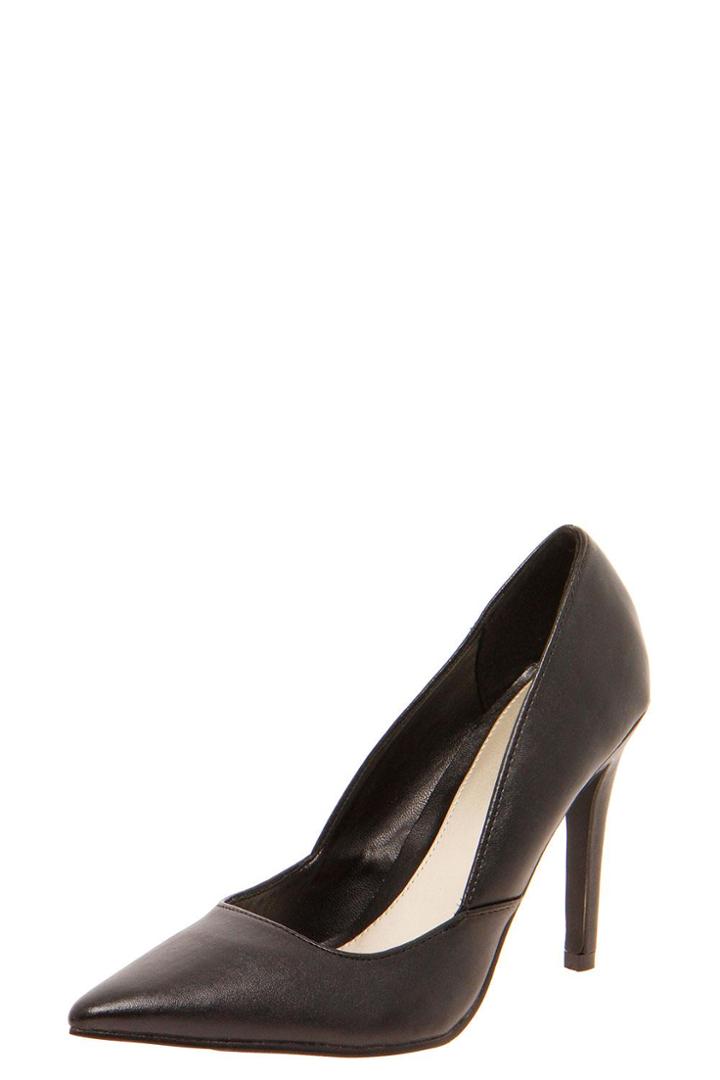 Boohoo Mya Pointed Mid Heel Courts - Black