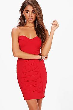 Boohoo Lucie Corset Mini Bodycon Dress