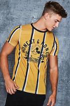 Boohoo Disney Classic Print Mustard Stripe T-shirt