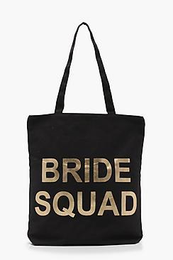 Boohoo Bride Squad Shopper Bag