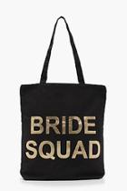 Boohoo Bride Squad Shopper Bag