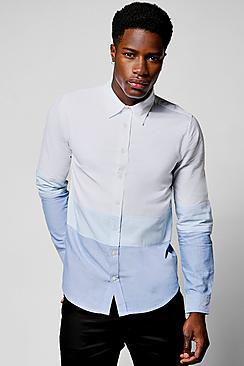 Boohoo Long Sleeve Colour Block Shirt