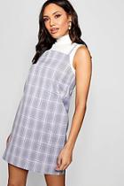 Boohoo 90's Neck Checked Woven Cami Dress