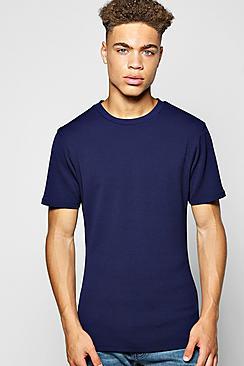 Boohoo Waffle Texture Muscle Fit T Shirt