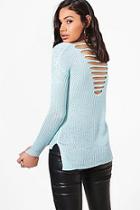 Boohoo Marie Ladder Back Lightweight Jumper