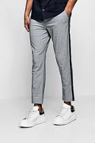 Boohoo Smart Mini Dogtooth Cropped Jogger With Taping