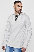 Boohoo Lace Neck Hoodie