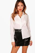 Boohoo Poppy Tuxedo Shirt