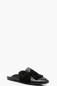 Boohoo Amber Wrap Front Mule Loafers