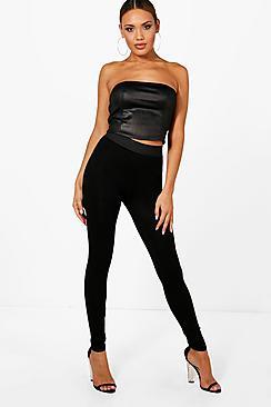 Boohoo Charlie Contrast Waistband Leggings