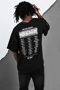 Boohoo Oversized Casino Sinners Design T-shirt
