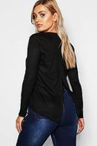 Boohoo Plus Soft Rib Open Back Jumper