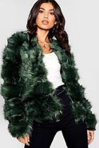 Boohoo Boutique Panelled Faux Fur Coat