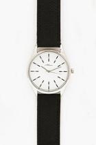 Boohoo Black Strap Watch With White Dial