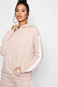Boohoo Reagan Athleisure Stripe Oversized Hoodie