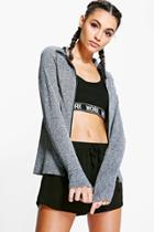 Boohoo Phoebe Fit Seamless Running Jacket Black