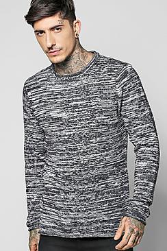 Boohoo Bagel Neck Space Dye Jumper