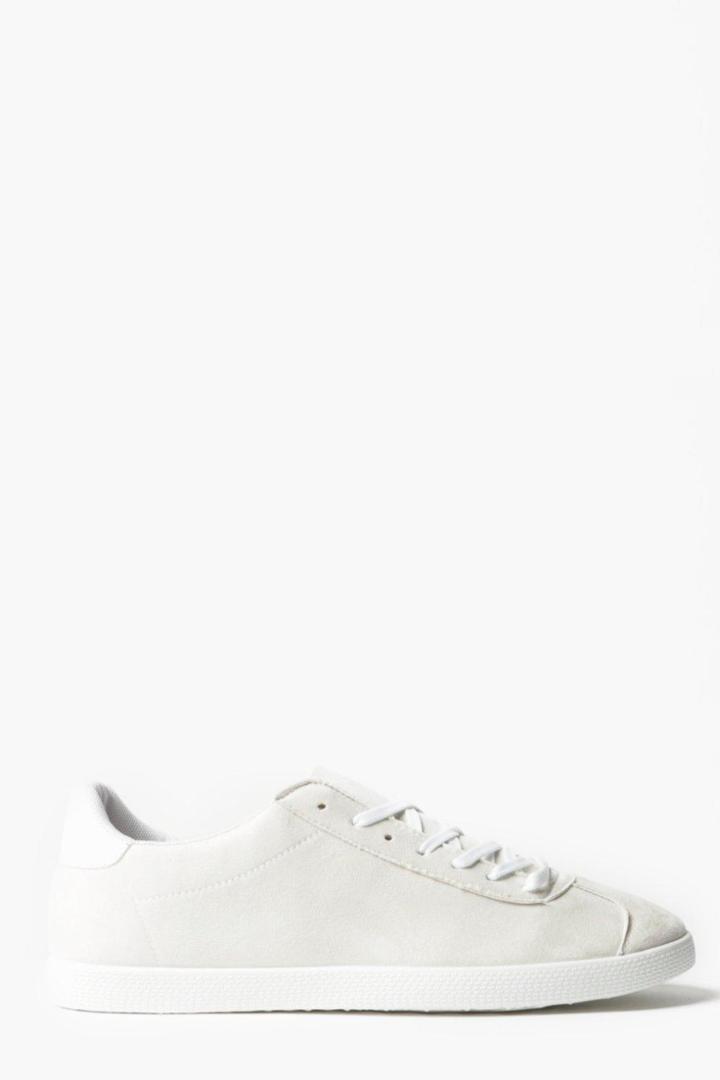 Boohoo Lace Up Suedette Trainers Stone