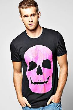Boohoo Skull Abstract Print T-shirt