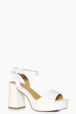 Boohoo Freya 2 Part Platform Low Heel