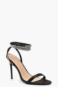 Boohoo Diamante Wrap 2 Part Heels
