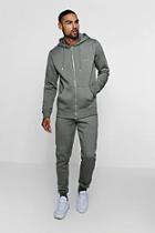 Boohoo Zip Through Fleece Man Tracksuit