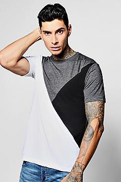 Boohoo White Spliced T-shirt