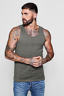 Boohoo Basic Vest With Embroidery