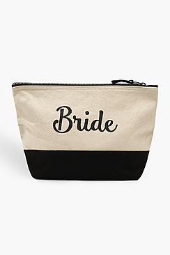 Boohoo Bride Canvas Make Up Bag