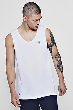 Boohoo Cactus Scoop Neck Vest