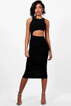 Boohoo Tall Nicola Cut Out Maxi Slinky Dress